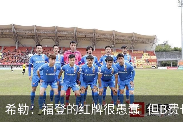 希勒：福登的红牌很愚蠢 但B费也应该被红牌罚下，如果罚就都得罚
